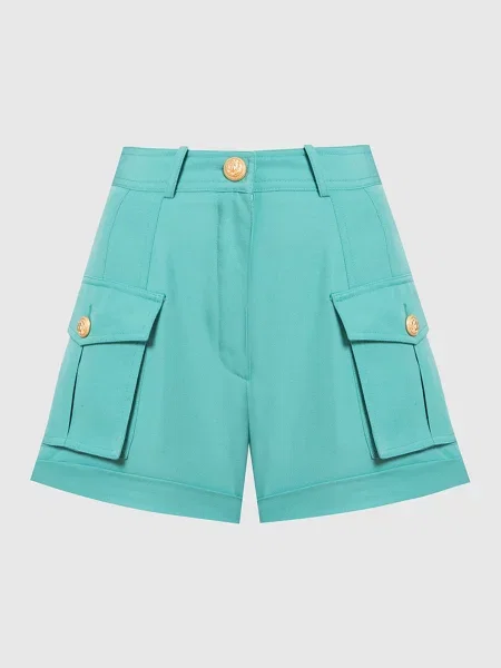 Шорти з вовни Balmain зелені