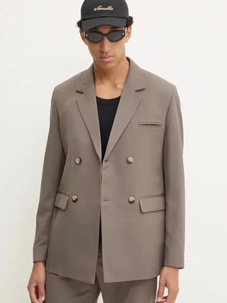 Volnen suknjič Nanushka RENAN zelena