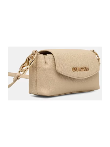 Love Moschino torebka crossbody z imitacji skóry beżowa