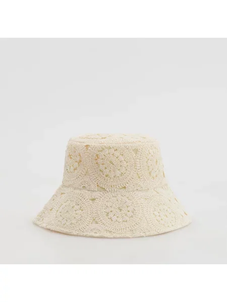 Reserved Klobouk typu bucket hat krémová