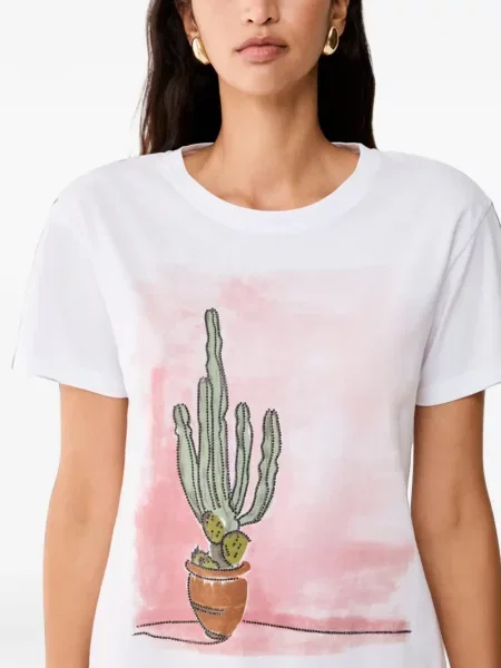 Scurt tricou Pennyblack cu imagine alb