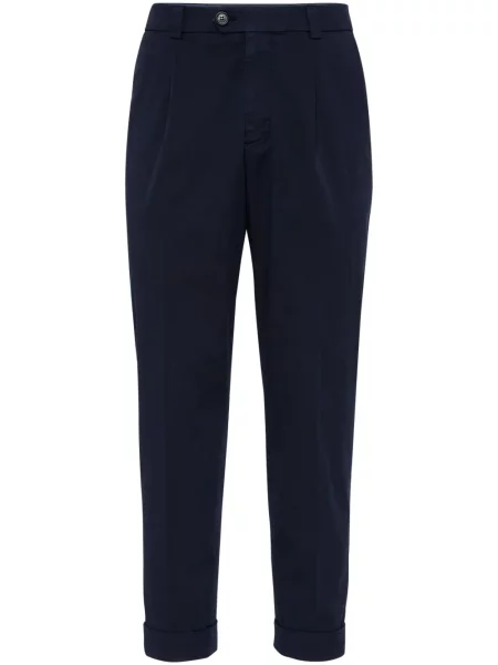 Zúžené kalhoty Brunello Cucinelli modré