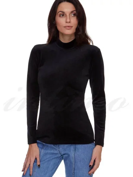 Велюровый джемпер чорний