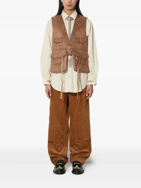 Pantaloni Engineered Garments de catifea cord maro