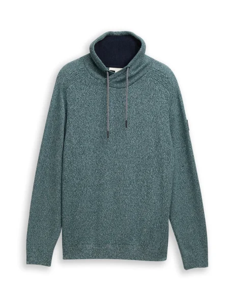 TOM TAILOR Pulover amestecat verde