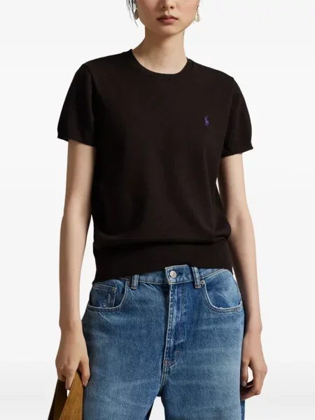 Tricou polo Polo Ralph Lauren cu imagine cu dungi din țesătură twill albastru