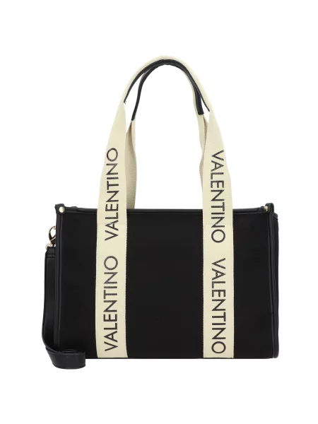 VALENTINO Ročna torbica Candle črna / off-bela bela