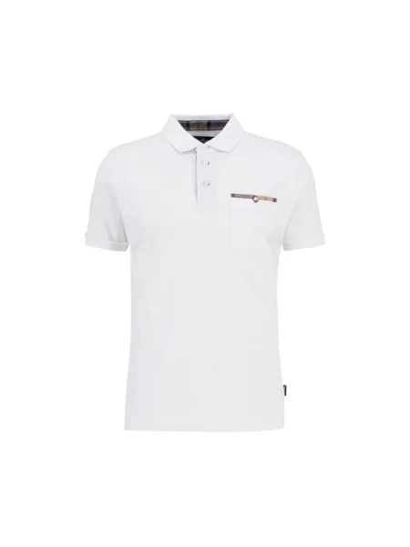 Koszulka polo Barbour biała