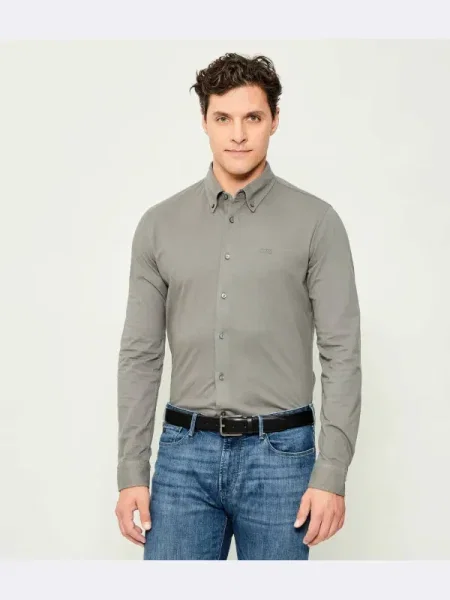 BOSS ORANGE Cămașă Myjersey_M | Slim Fit gri