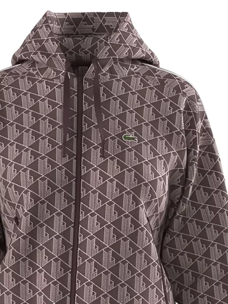 Hanorac cu glugă Lacoste cu imagine violet
