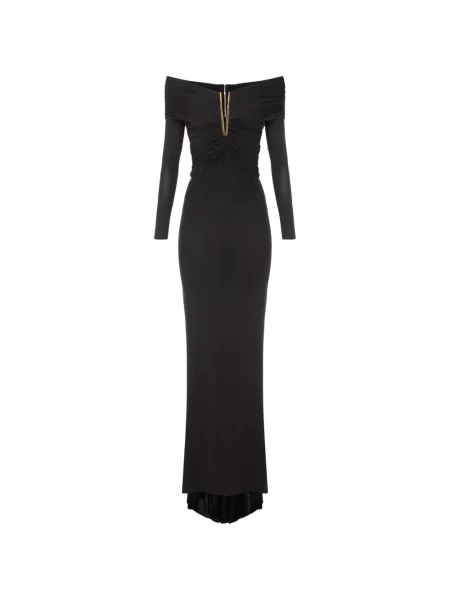 Ușor rochie Elisabetta Franchi din jerseu negru