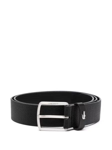 Cu centură curea Lacoste din piele negru