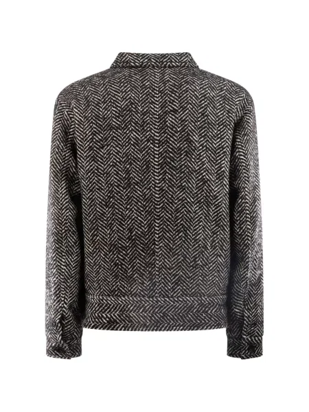 Sacou Pence cu model herringbone negru