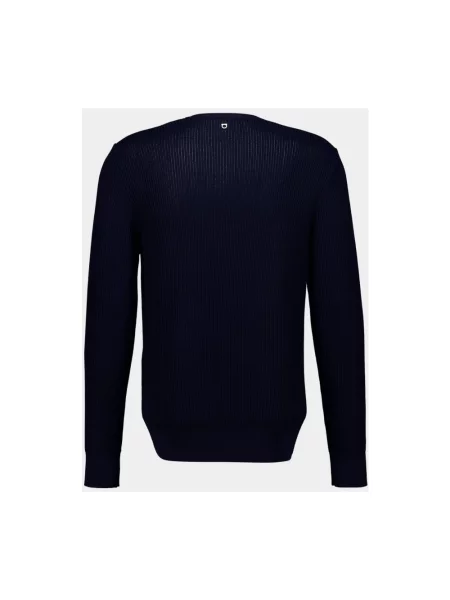 Dzianinowy sweter Ferragamo niebieski