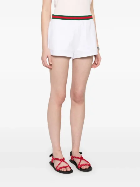 Pantaloni scurți Gucci din jerseu alb