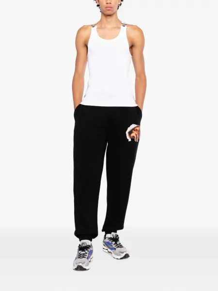 Pantaloni Melt cu imagine alergare negru