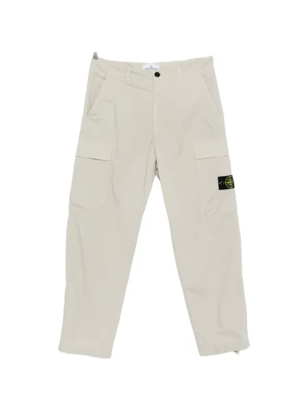 Pantaloni Stone Island cu strasuri gri