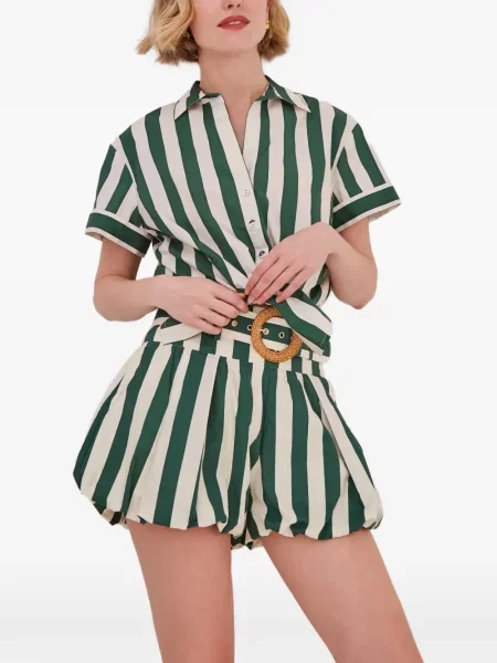 Cu centură pantaloni scurți Cara Cara verde