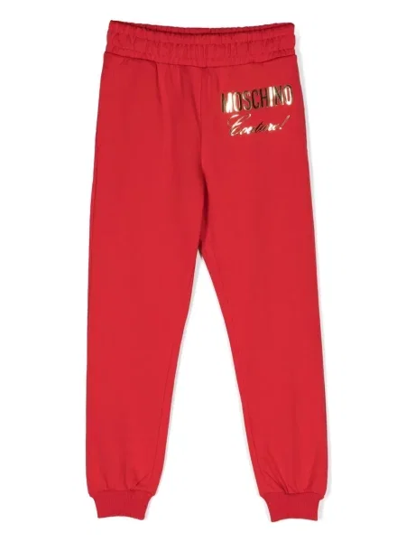 Spodnie dziecięce Moschino czerwone