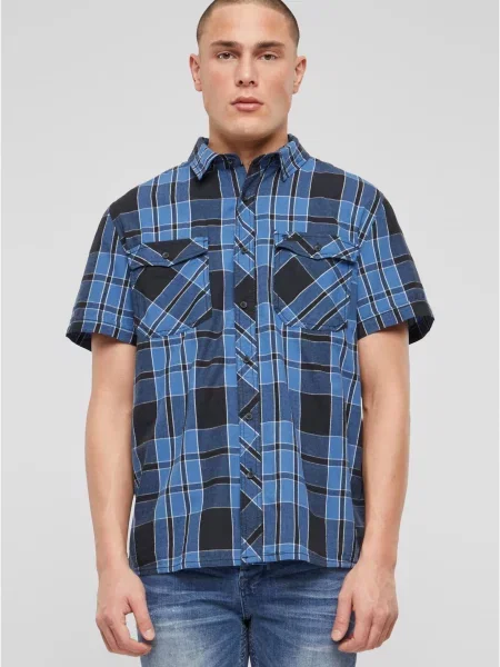 Кариран карирана риза Brandit черно