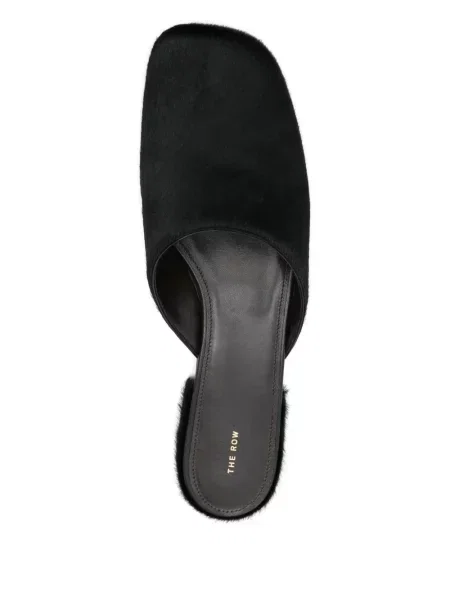 Papuci tip mules The Row negru