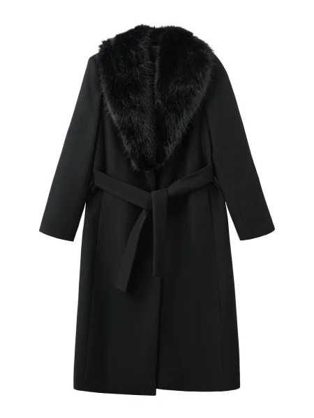 MANGO Palton de primăvară-toamnă DOLCE' negru