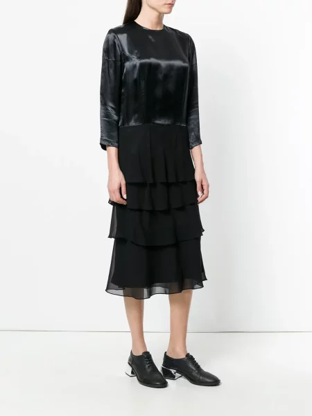Oblekové midi šaty Comme Des Garçons Pre-owned po kolena černé