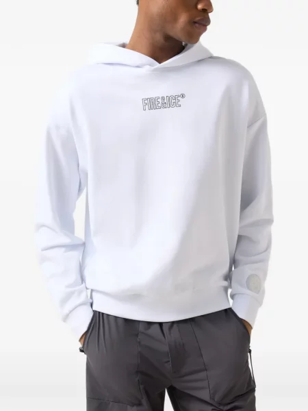 Kapucnis melegítő felső Bogner Fire+ice nyomtatás fehér
