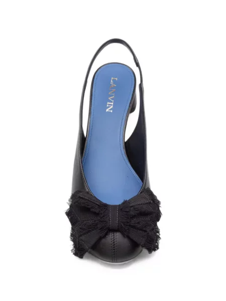 Pantofi cu toc Lanvin cu funde negru