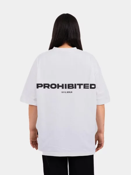 Prohibited Tricou negru / murdar alb
