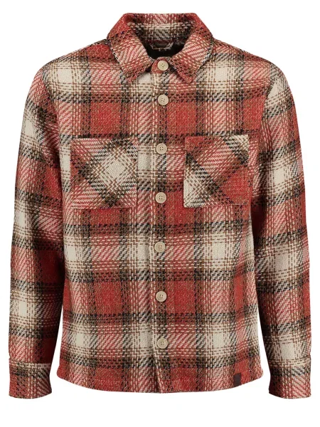 Key Largo Košile / jedle / tmavě červená béžová