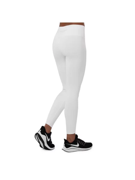 Legginsy sportowe ze średnim stanem Fitness Siroko Run białe