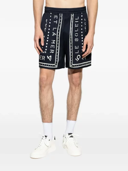 Pantaloni scurți Balmain cu imagine albastru
