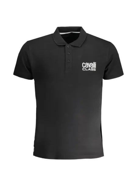 Tricou polo Cavalli Class cu broderie negru