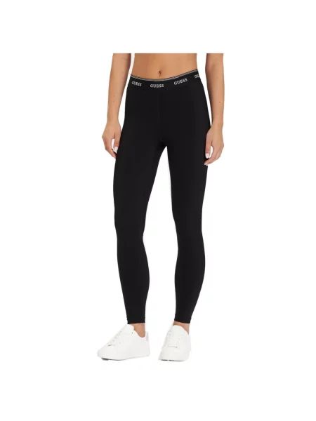 Guess Spodnie Kobieta S Dopasowany Dres z Wbudowanym Logo czarny