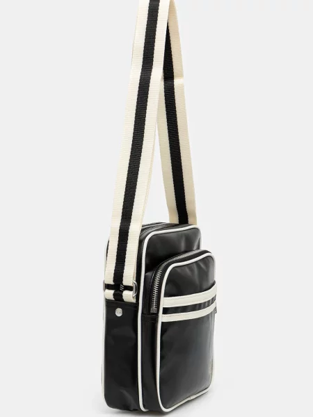 Geantă FRED PERRY Classic Side Bag Black/ Ecru 2 l negru