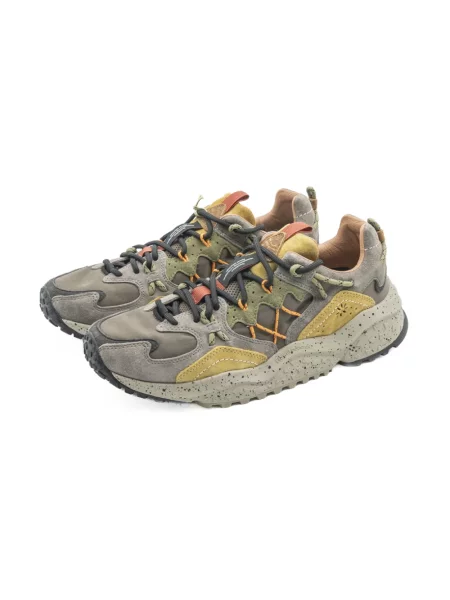 Sneakersy Flower Mountain zamszowe w kwiatki zielone