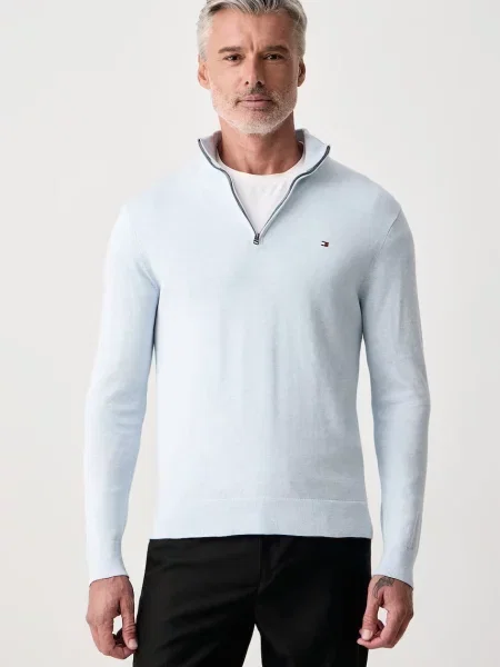 TOMMY HILFIGER Pulover ESSENTIAL pastel albastru