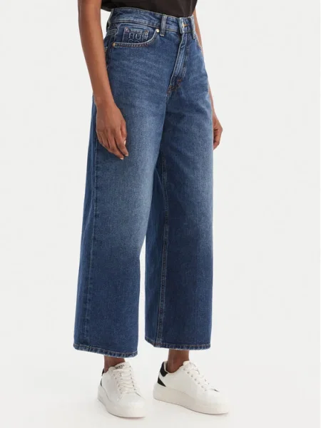 HUGO Blugi Geredith Wide Leg albastru