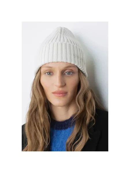 RUSLAN BAGINSKIY czapka beanie z wełną beżowa