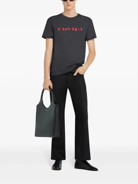 Tricou Courreges cu imagine gri