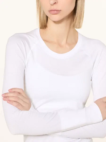 Lululemon Běžecké Tričko Swifty Tech / světle šedá bílá