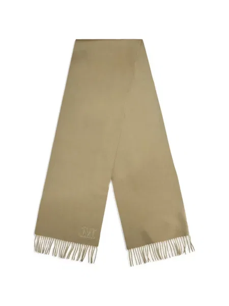 Fular Max Mara cu broderie verde
