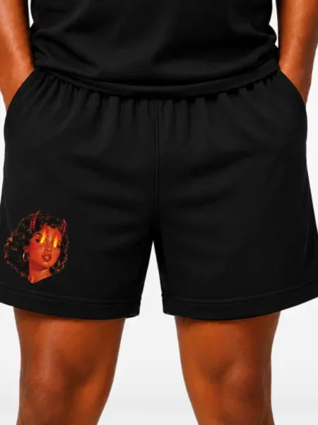 Pantaloni scurți Melt cu imagine negru