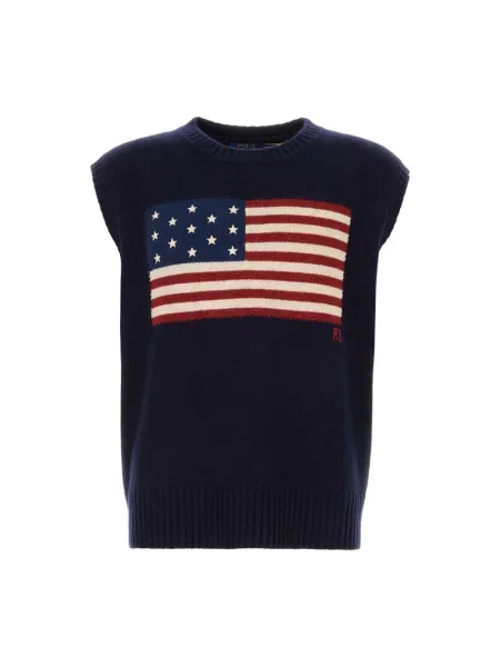 Kamizelka Polo Ralph Lauren wełniana niebieska