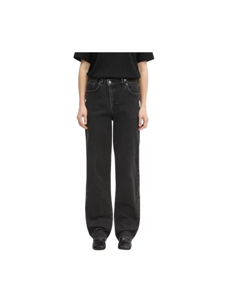 KSUBI jeansy Relax Jean Noir high waist czarne