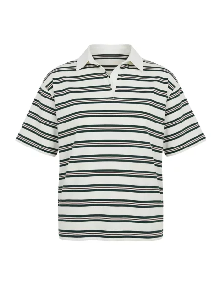 Trendyol Tricou verde închis / roșu vin alb
