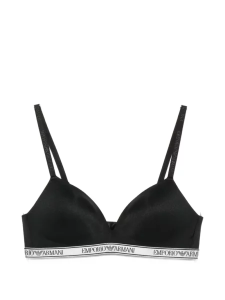 Sutien triunghi Emporio Armani cu autograf negru