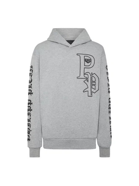 Bluza z kapturem Philipp Plein szara