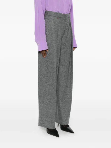 Pantaloni Victoria Beckham plisate gri